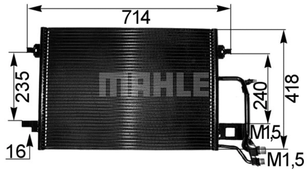 Condenser, air conditioning (AC 255 000S)