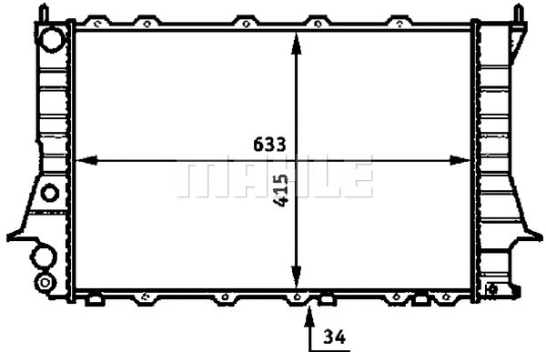 Radiator, engine cooling