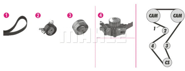 Water Pump & Timing Belt Kit (CPK 46 000P)