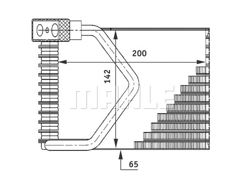 Evaporator, air conditioning