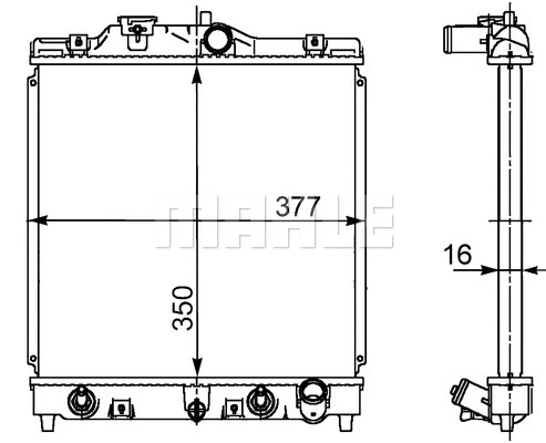 Radiator, engine cooling