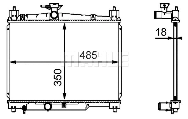 Radiator, engine cooling