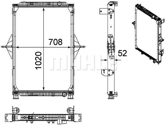Radiator, engine cooling (CR 772 000P)