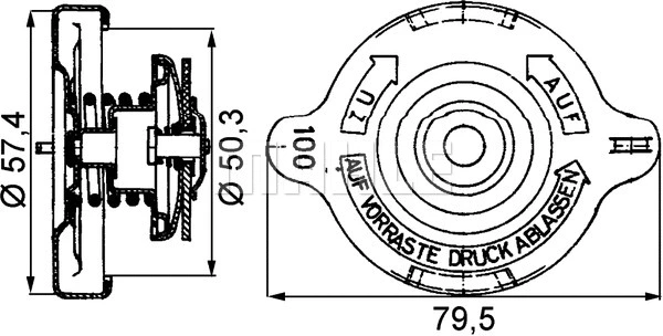 Cap, radiator (CRB 14 000P)