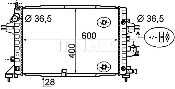 Radiator, engine cooling (CR 1858 000P)