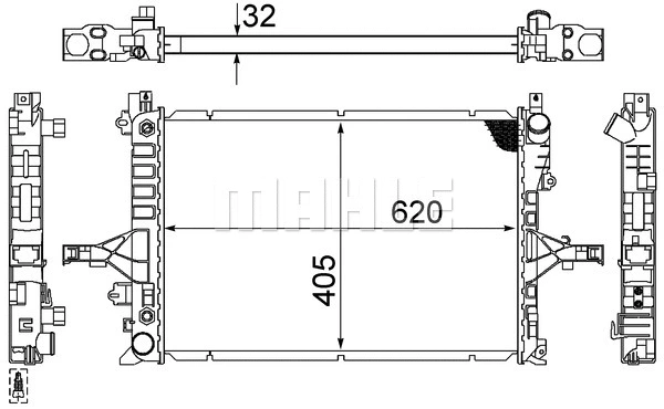 Radiator, engine cooling