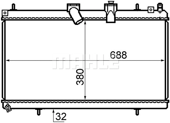 Radiator, engine cooling (CR 802 000S)