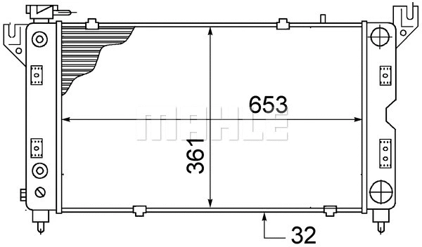 Radiator, engine cooling (CR 1426 000S)