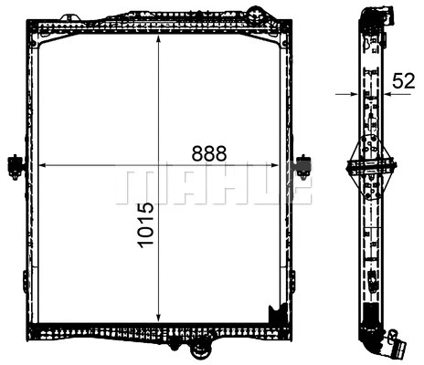 Radiator, engine cooling (CR 2095 000P)