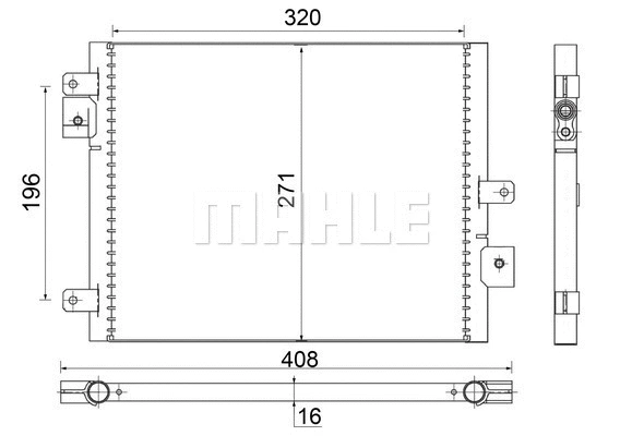 Condenser, air conditioning (AC 354 000S)