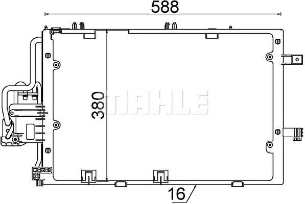 Condenser, air conditioning (AC 308 000S)