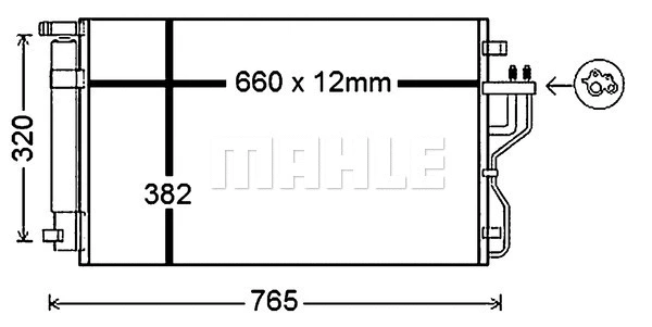 Condenser, air conditioning (AC 770 000S)