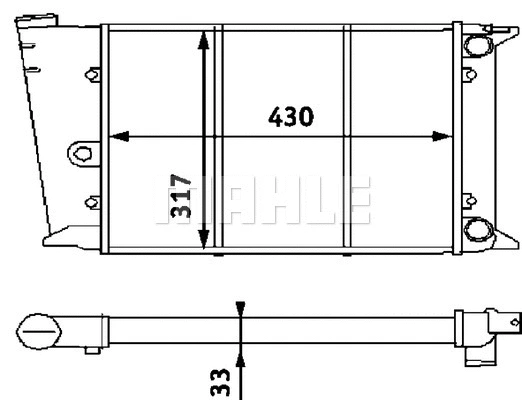 Radiator, engine cooling (CR 420 000P)