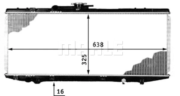 Radiator, engine cooling (CR 536 000S)