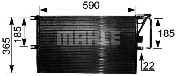 Condenser, air conditioning (AC 225 000S)