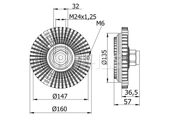 Clutch, radiator fan (CFC 58 000S)