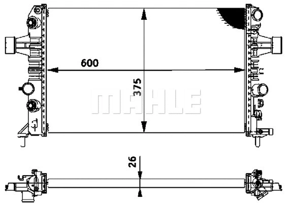 Radiator, engine cooling