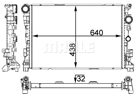 Radiator, engine cooling (CR 1772 000P)