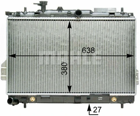 Radiator, engine cooling (CR 1293 000P)