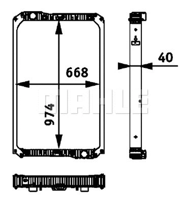 Radiator, engine cooling (CR 713 000P)