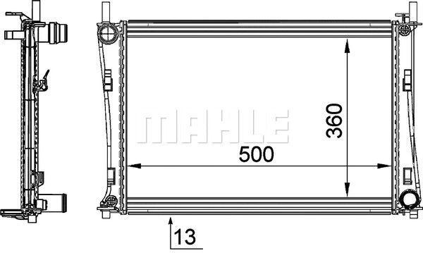 Radiator, engine cooling