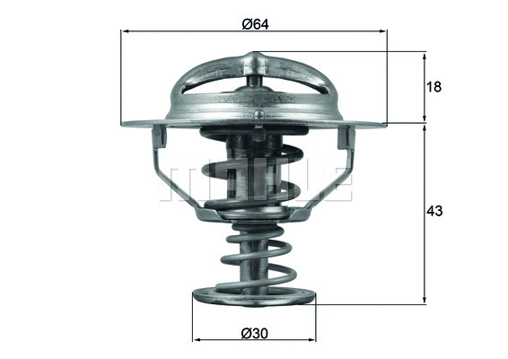 Thermostat, coolant (TX 114 82D)
