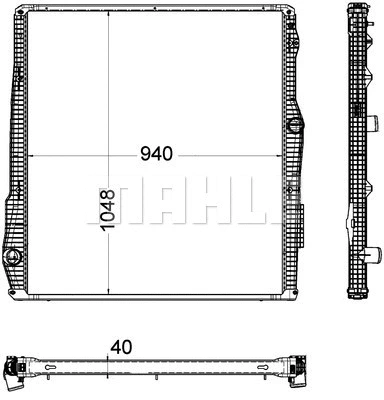 Radiator, engine cooling (CR 2094 000P)