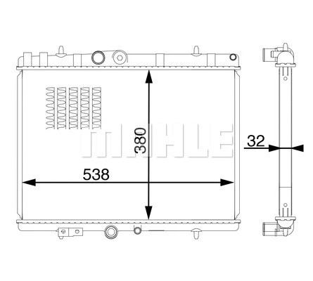 Radiator, engine cooling (CR 1601 000S)