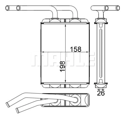 Heat Exchanger, interior heating (AH 157 000S)