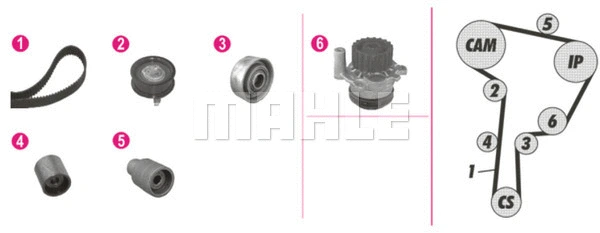 Water Pump & Timing Belt Kit (CPK 30 000P)