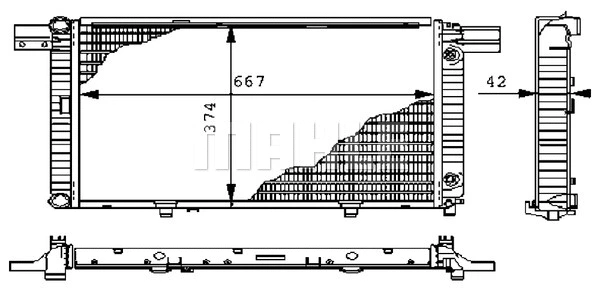 Radiator, engine cooling