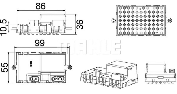 Regulator, interior blower (ABR 34 000P)