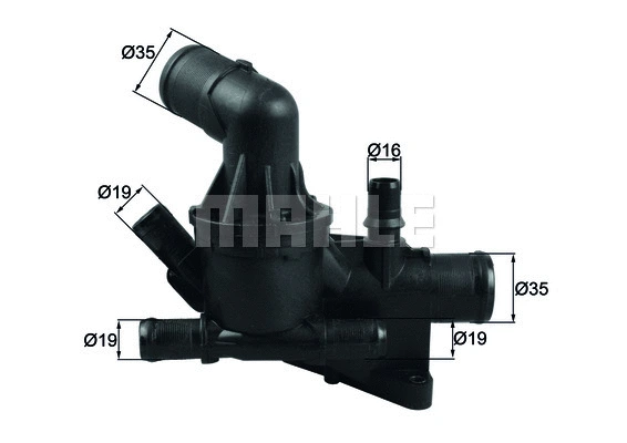 Thermostat, coolant (TH 54 80)