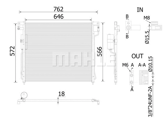 Condenser, air conditioning (AC 138 000S)