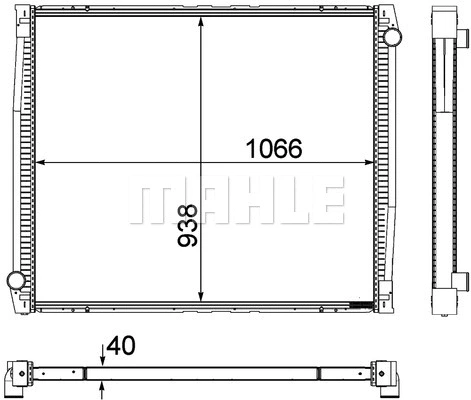 Radiator, engine cooling (CR 1152 000P)