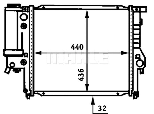 Radiator, engine cooling (CR 333 000S)