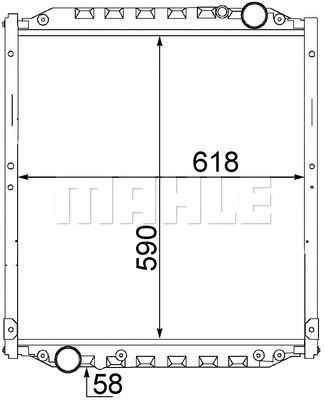 Radiator, engine cooling (CR 1552 000S)