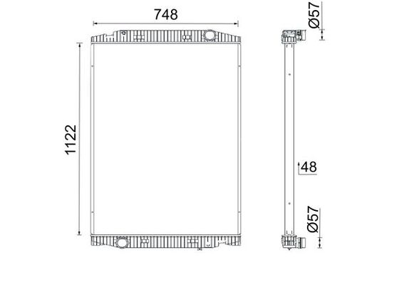 Radiator, engine cooling (CR 705 000S)