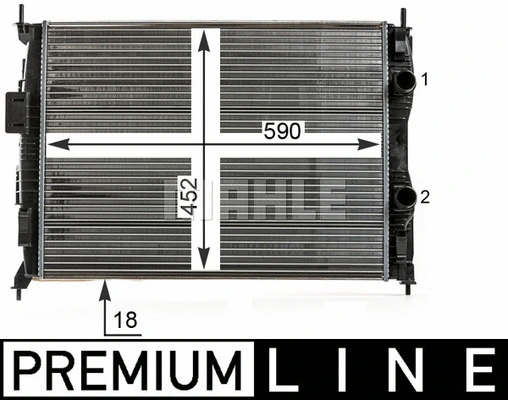 Radiator, engine cooling (CR 14 000P)