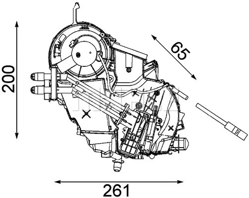 Evaporator, air conditioning (AE 75 000P)