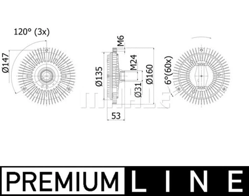 Clutch, radiator fan (CFC 49 001P)