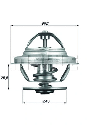 Thermostat, coolant (TX 56 71)