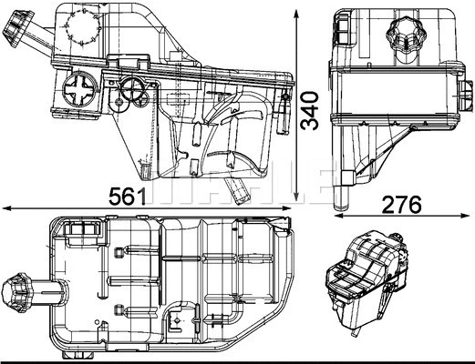 Expansion Tank, coolant (CRT 33 000S)