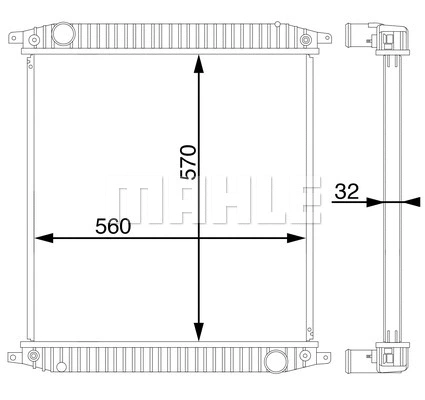Radiator, engine cooling (CR 703 000S)