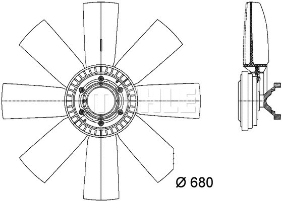 Fan, engine cooling (CFF 438 000P)