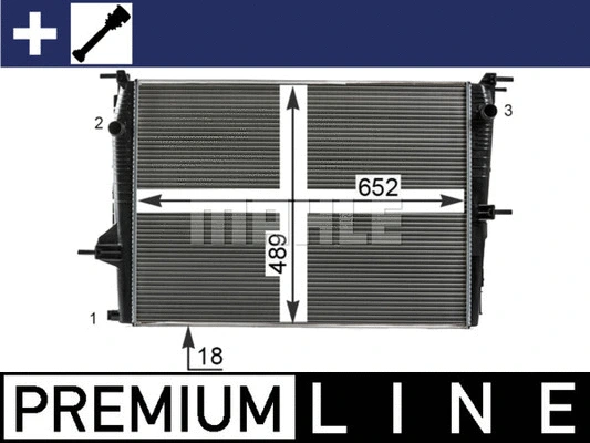 Radiator, engine cooling (CR 23 000P)