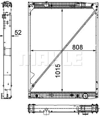 Radiator, engine cooling (CR 1174 000P)