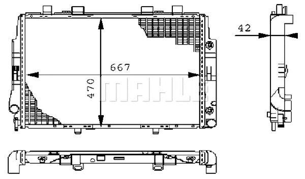 Radiator, engine cooling