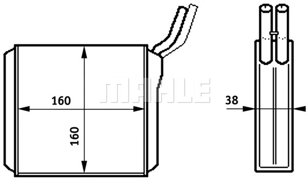 Heat Exchanger, interior heating (AH 153 000S)