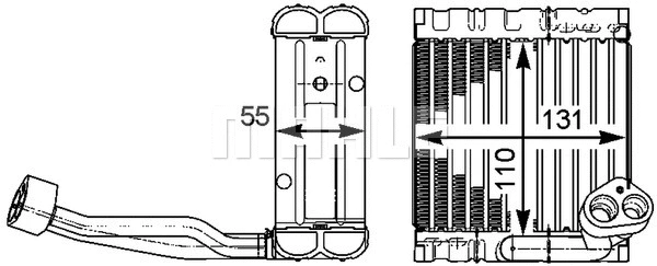 Evaporator, air conditioning